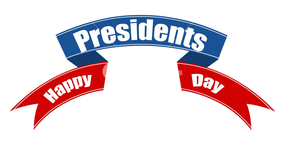 Happy Presidents Day Vector Ribbon Banner Illustration