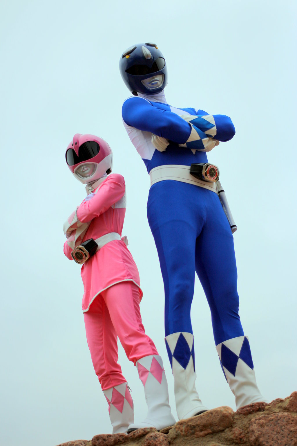 Power Ranger Duo Blue And Pink By Scratch896