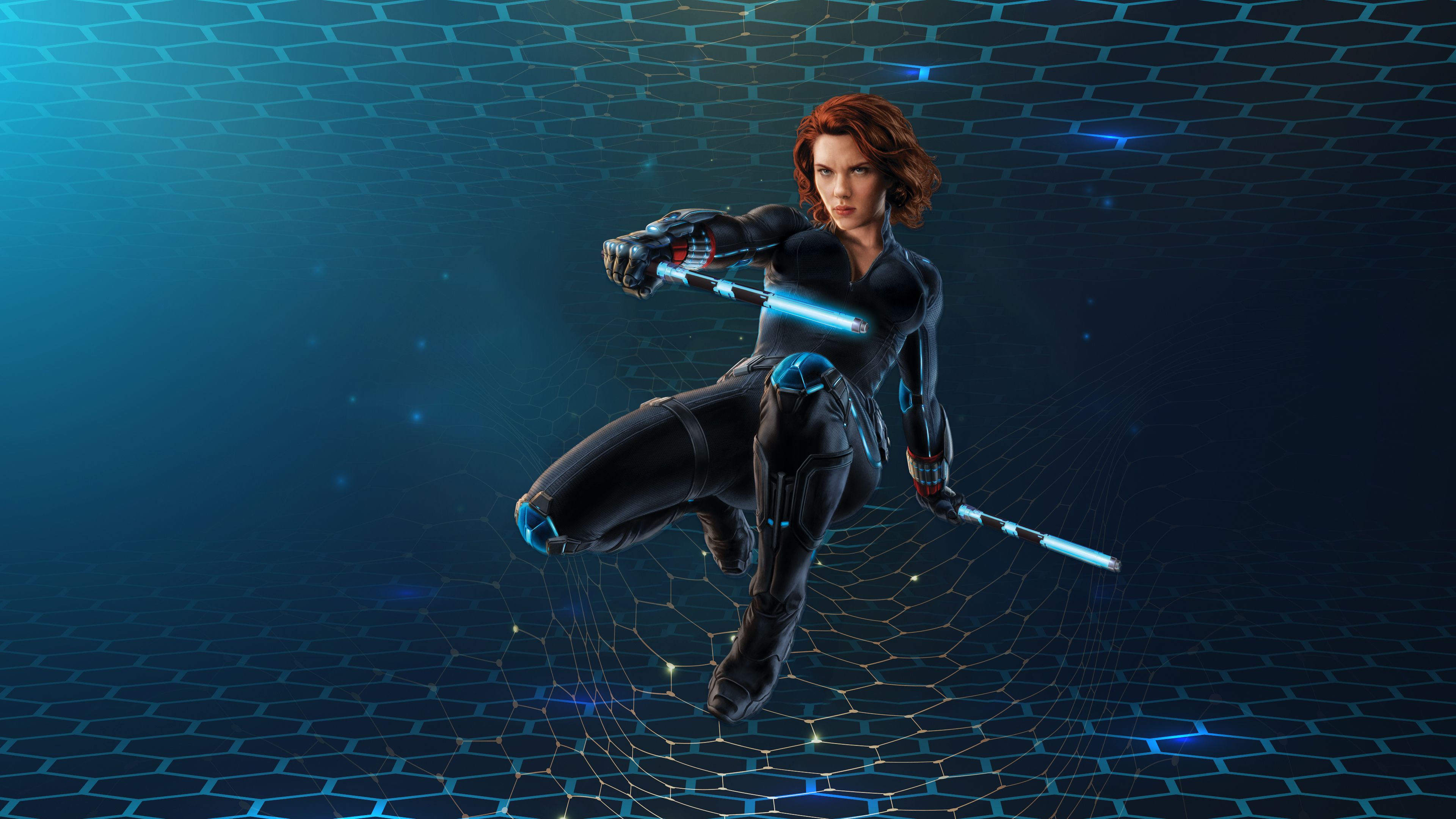 Black Widow 3d 4k Superheroes Wallpaper Scarlett Johansson