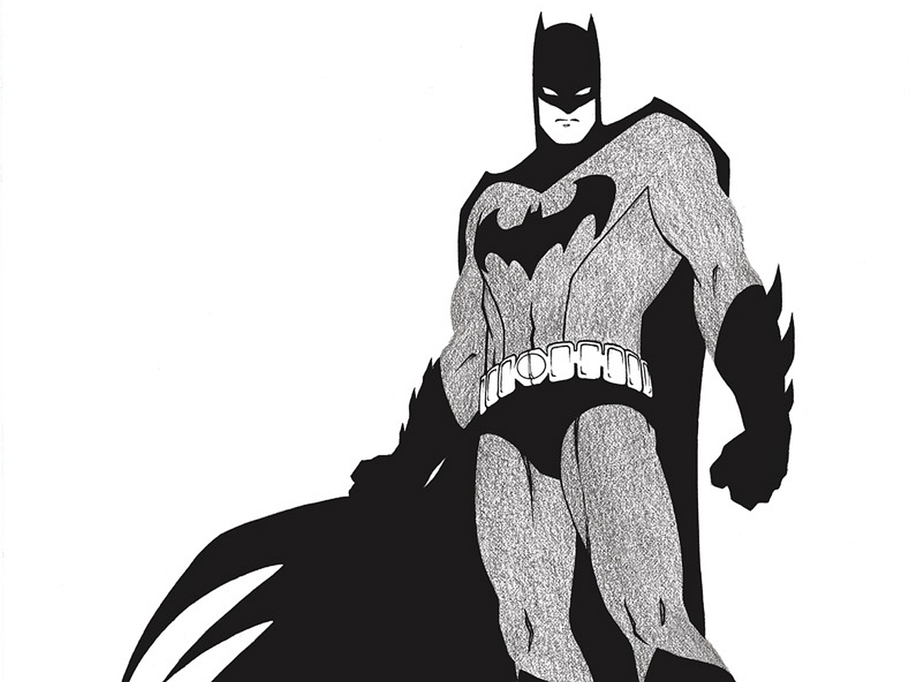 Batman Black And White HD Wallpaper Background