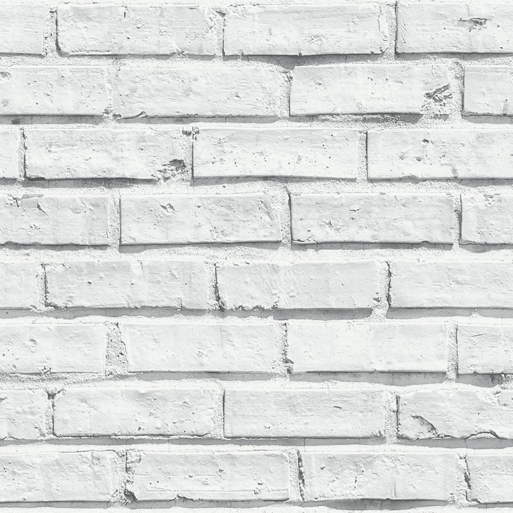 Arthouse White Brick Wallpaper At Wilko