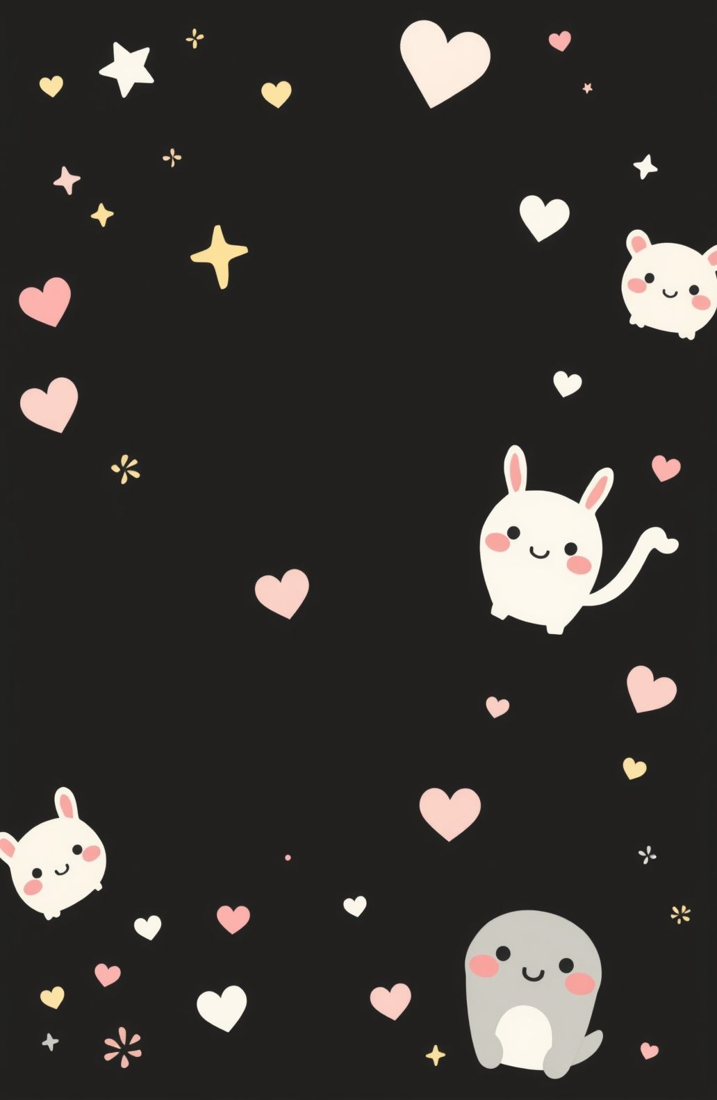 Kawaii Black Wallpaper