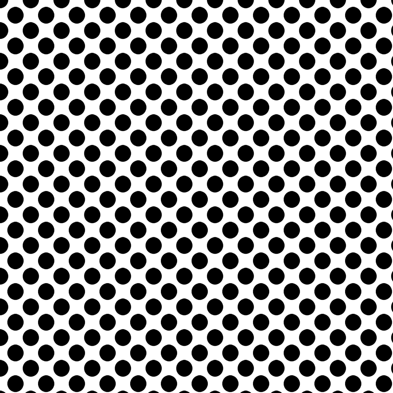  STaMPS Digital Scrapbook Paper   White w Black Polka Dots 1600x1600
