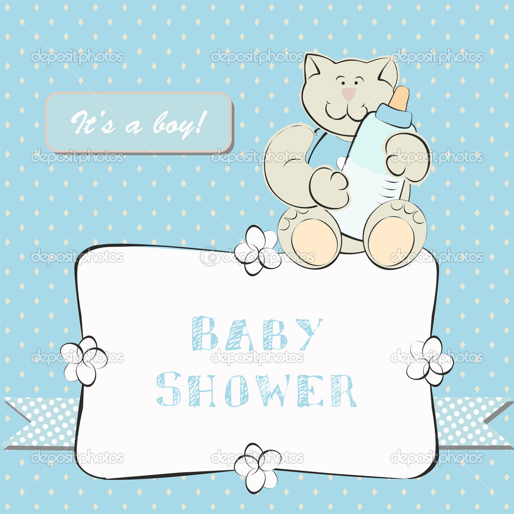 Baby Shower Background Boy Depositphotos