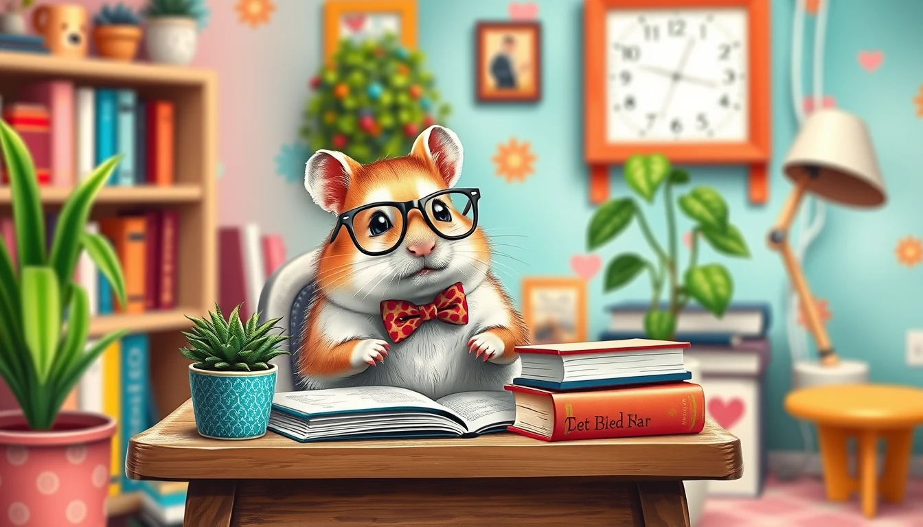 Preppy Hamster Wallpaper