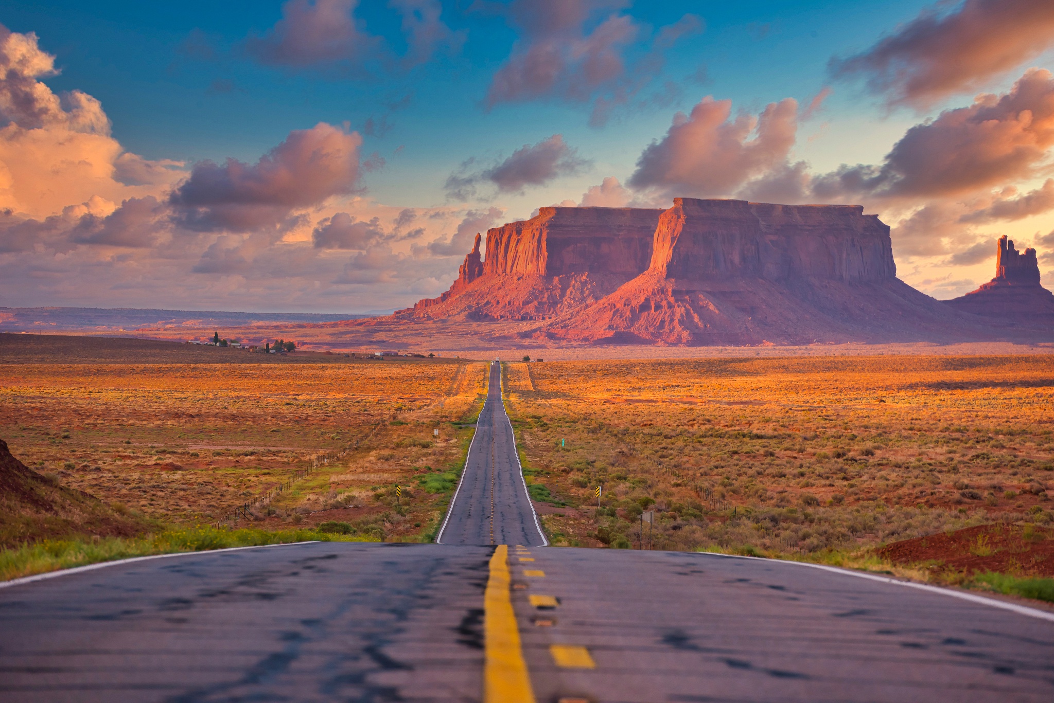 Road HD Desert Monument Valley Arizona Wallpaper