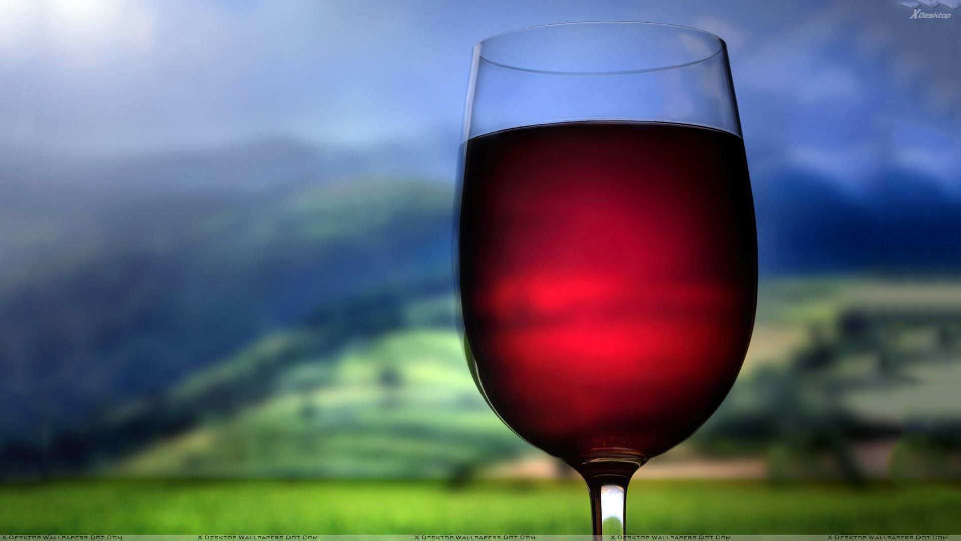 Red Wine Glass Closeup Wallpaper