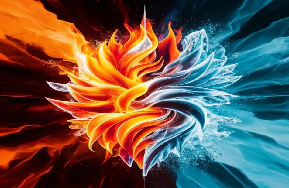 Cool Fire And Ice Wallpaper