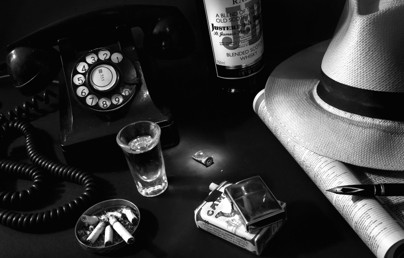 Wallpaper Retro Bottle Hat Lighter Handle Alcohol Phone
