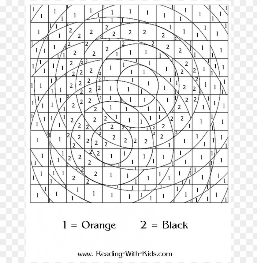 Difficult Color By Number Coloring S Png Image With