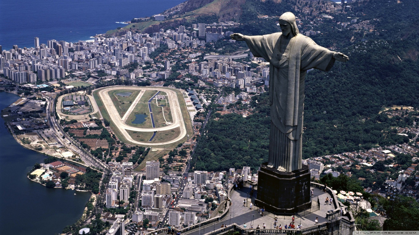 Statue Of Christ The Redeemer Rio De Janeiro Brazil 4k HD