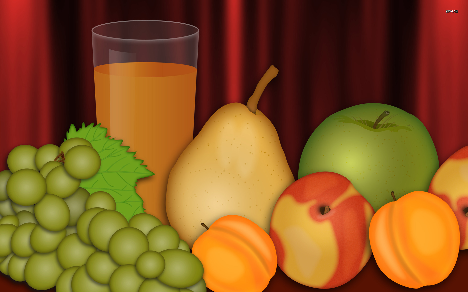 Fresh Juice And Fruit Wallpaper Digital Art