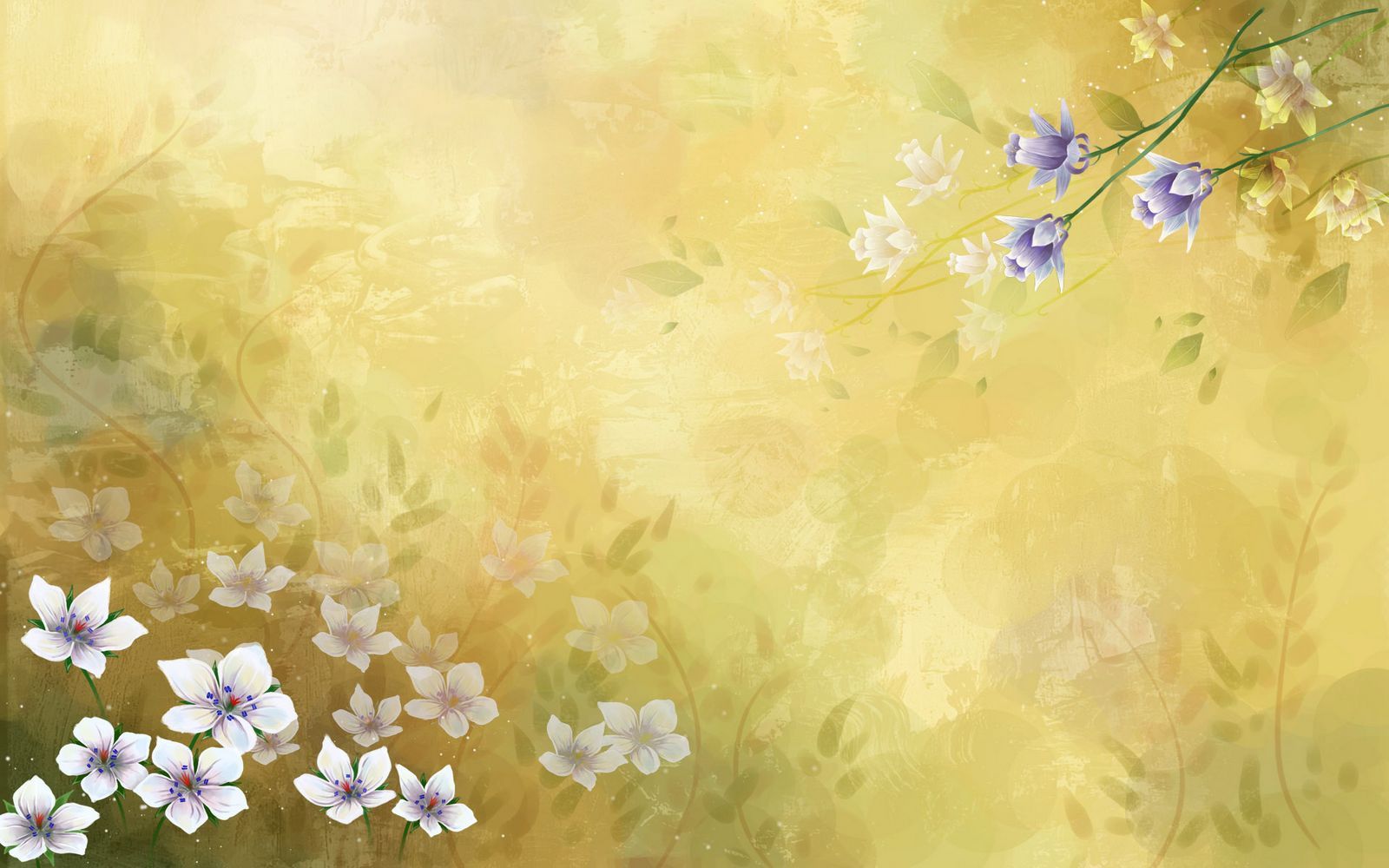 Beautifully Illustrated Vector Flower Background