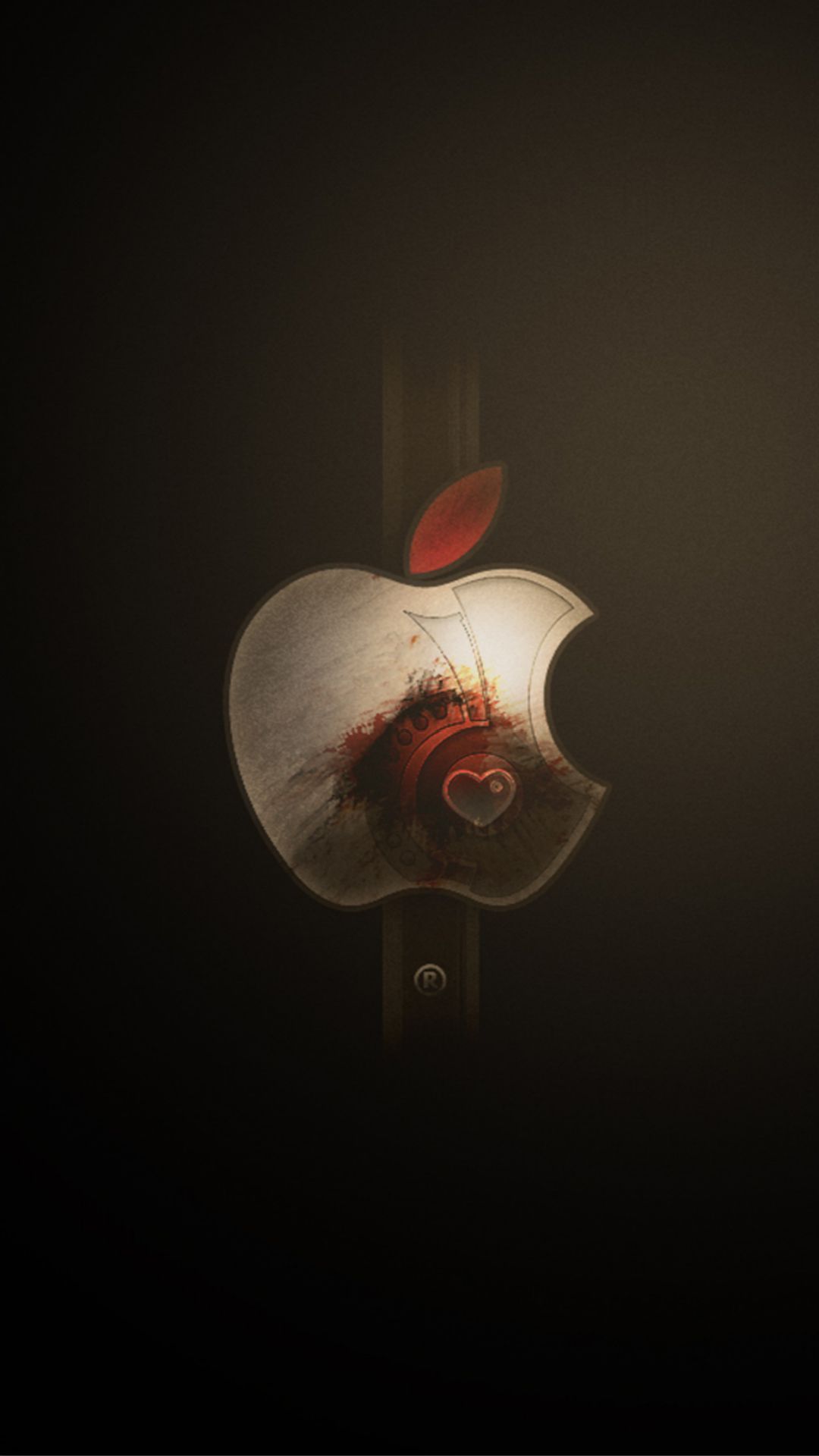 Apple Logo Art Landscape iPhone Wallpaper