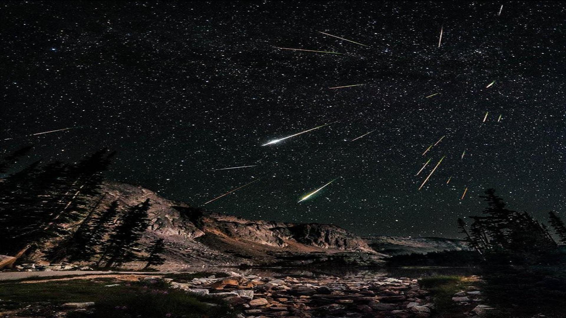 Meteor Shower HD Wallpaper Background Image