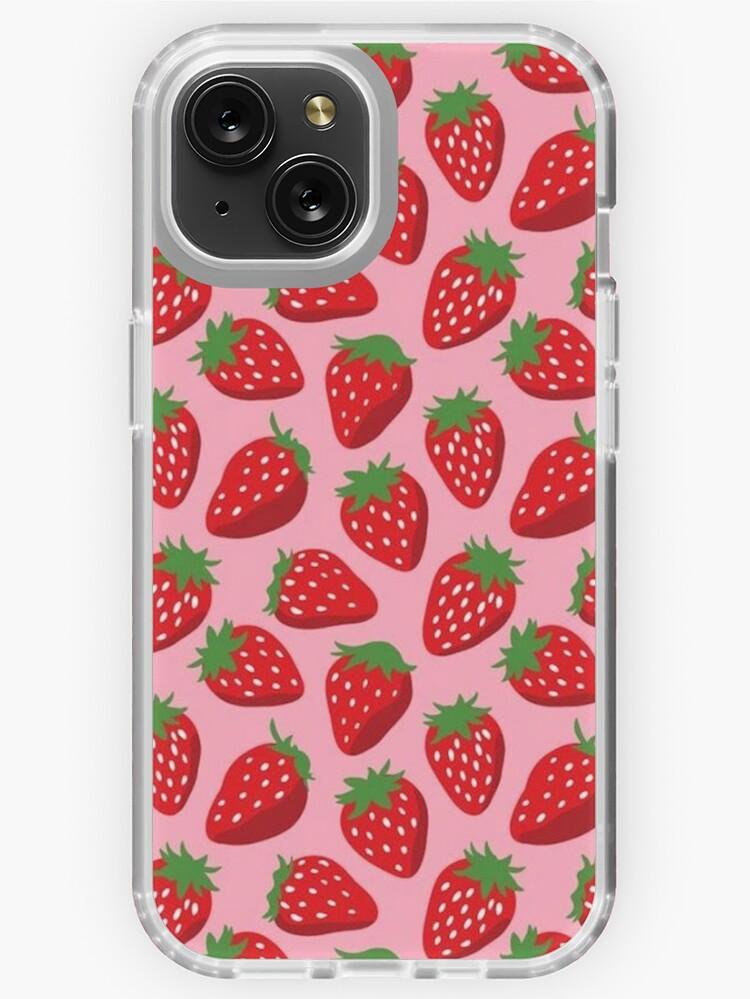 Cute Strawberry Wallpaper Pattern Phone Case iPhone Case for Sale