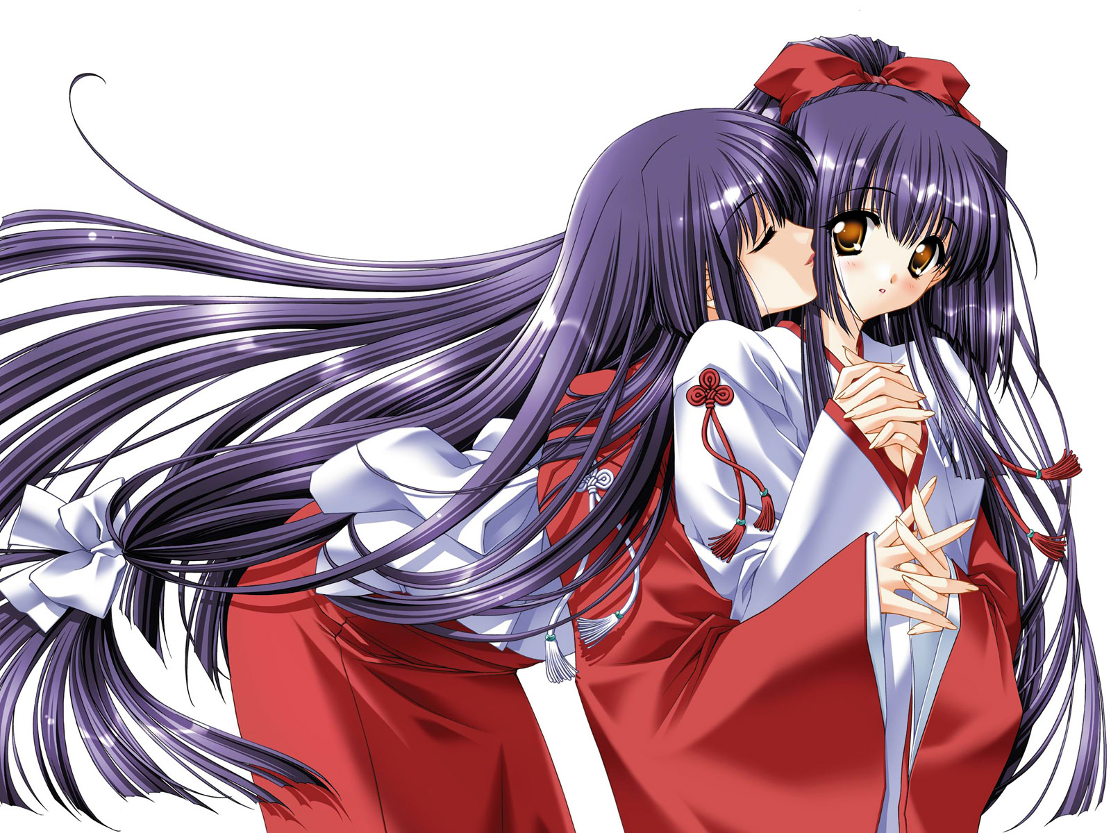 Anime Girls Kiss Wallpaper