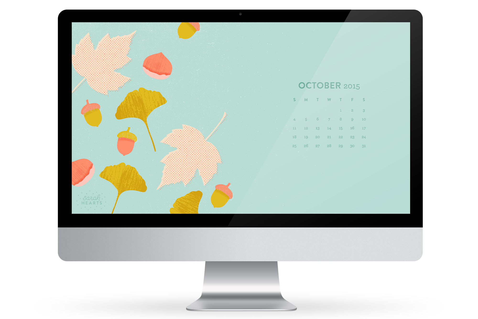 Fall To Your Desktop With This October Calendar Wallpaper