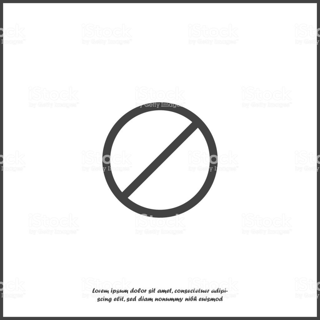 Vector Icon Prohibiting Sign Impossible Stop And Ban Sig On