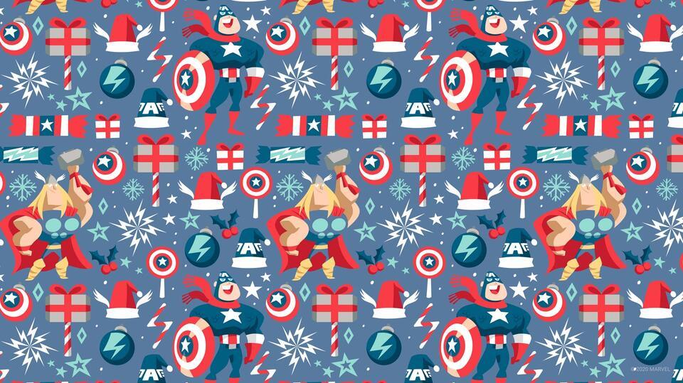 Marvel Holiday Themed Wallpaper Video Call Background From