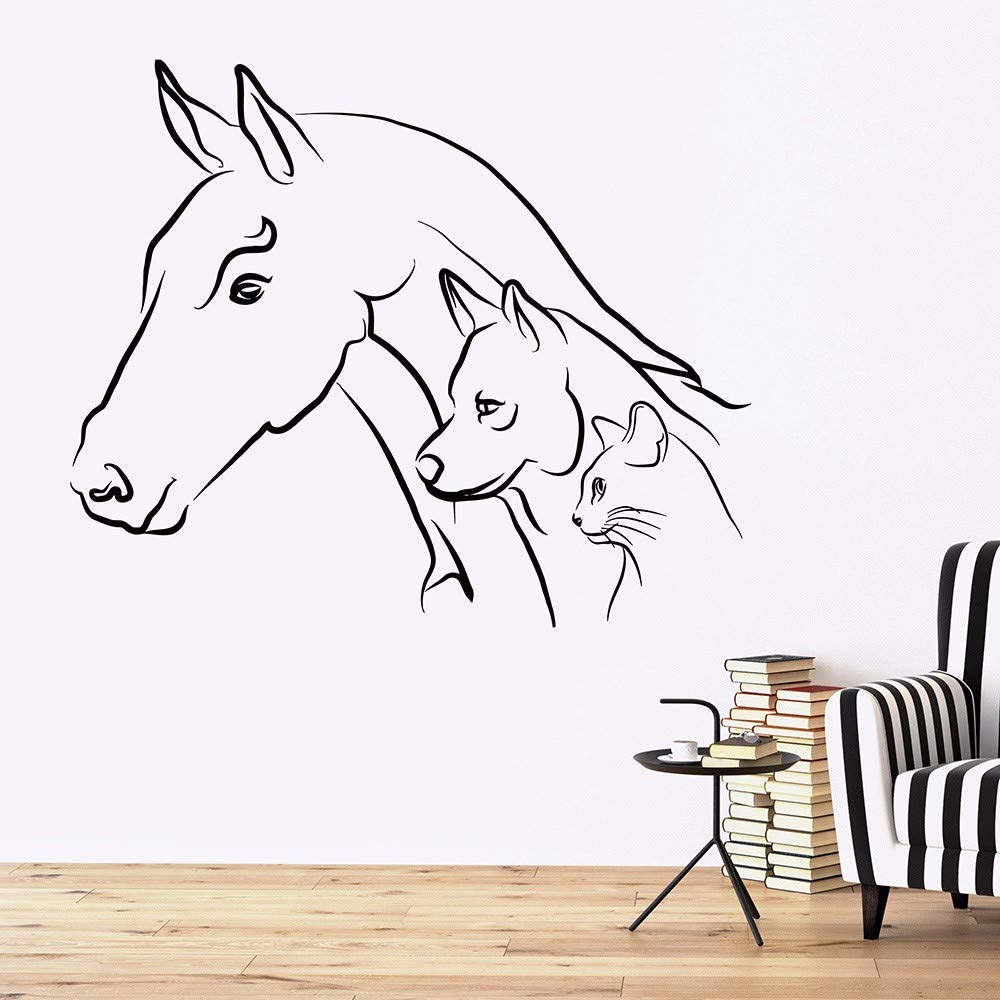 Amazon Wadyx Art Decal Horse Dog Cat House Pets Vinyl Wall