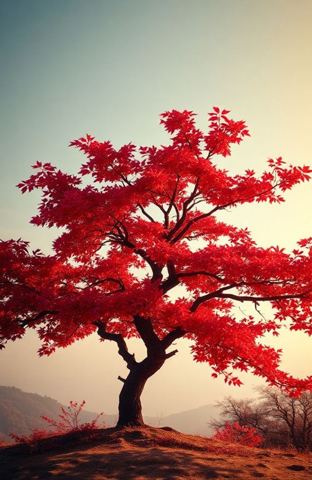 Red Tree Wallpaper