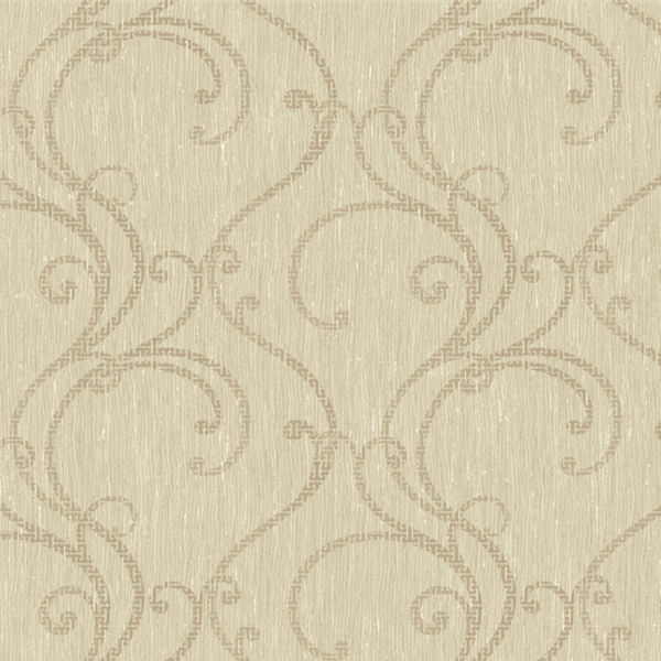 Grey and Beige Contemporary Ogee Wallpaper   Wall Sticker Outlet
