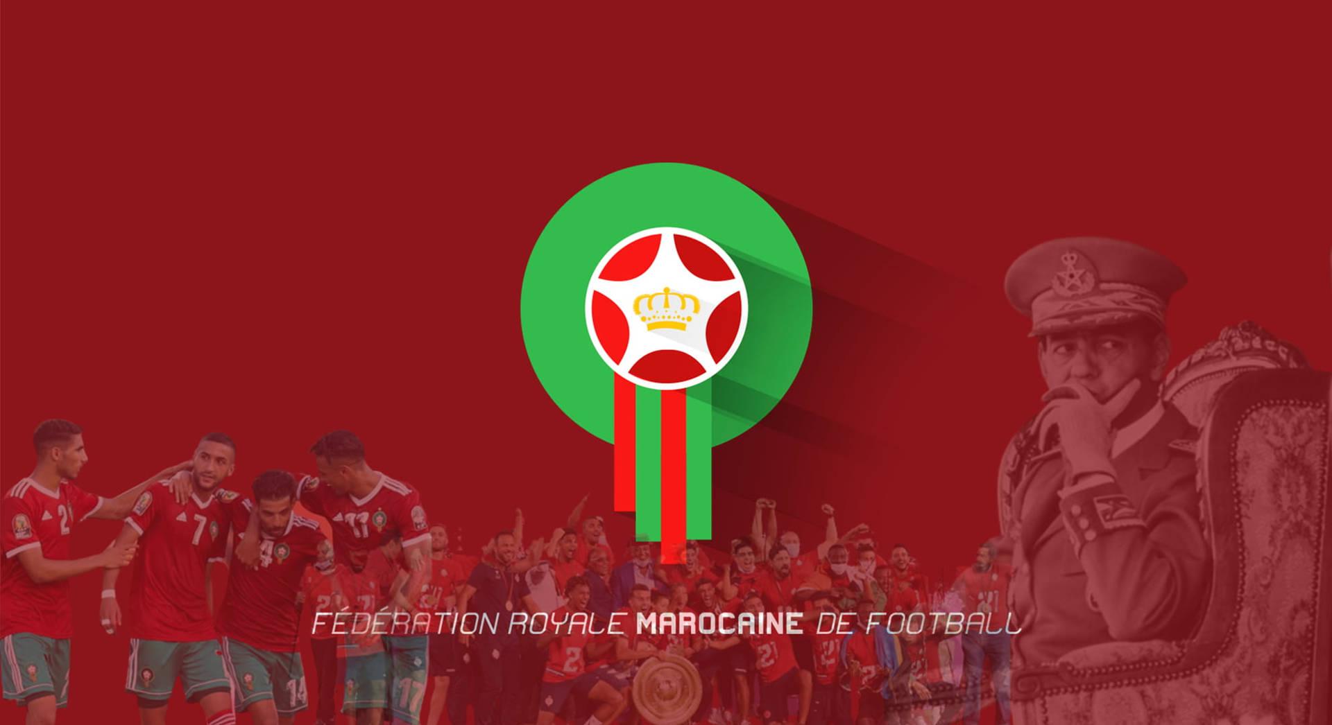 Morocco National Football Team Logo Red Aesthetic