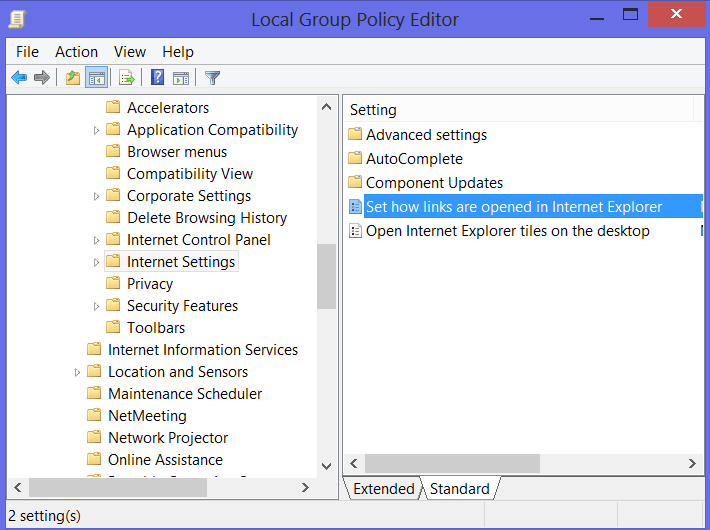 Group Policy Settings For Ie As An App Or A Desktop Application