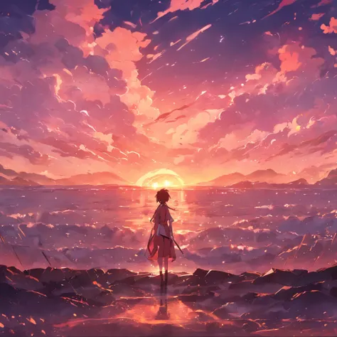 Anime Sunset Wallpaper