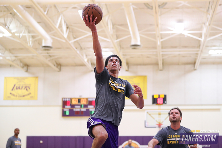 Photos Lonzo Ball S Predraft Workout Los Angeles Lakers