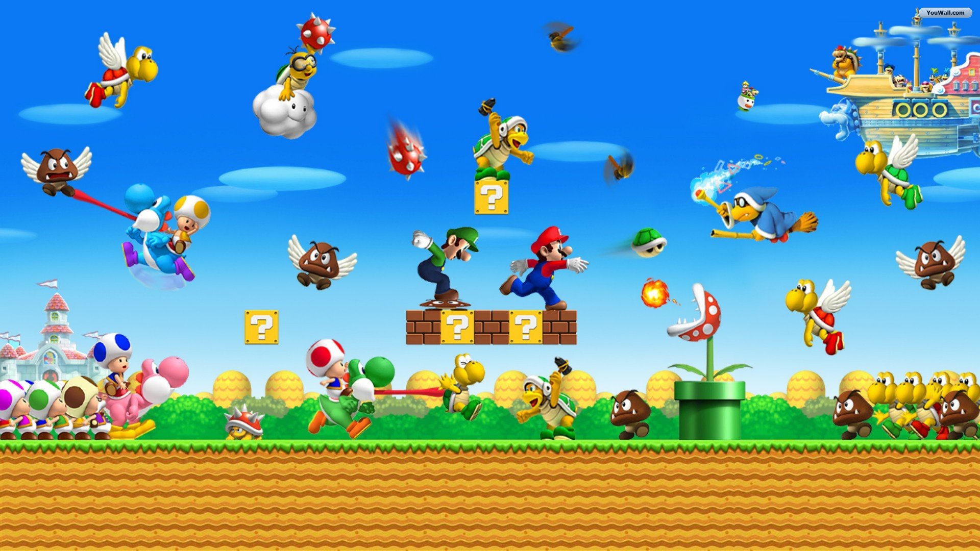 Free download Super Mario World Wallpaper wallpaperwallpapersfree wallpaper [1920x1080] for your