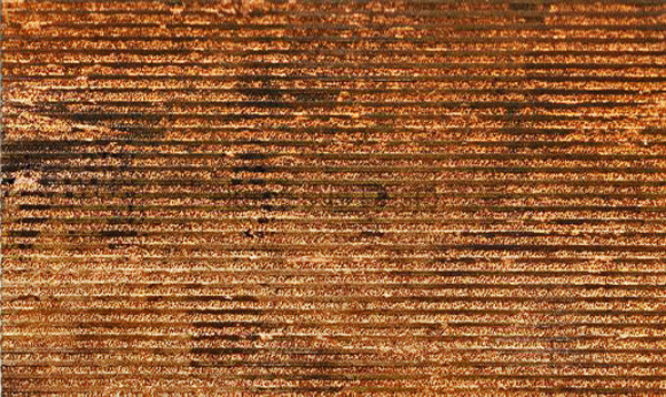 Antiqued Copper Leaf Wallpaper Sample W1016 Craftsman