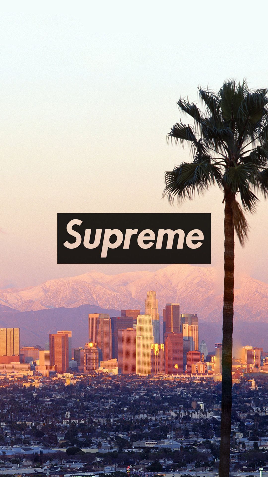 Los Angeles Supreme iPhone Wallpaper In