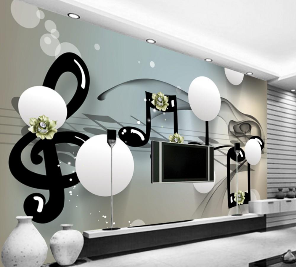 Custom 3d Ball Stereo Abstract Background Wall Painting Music