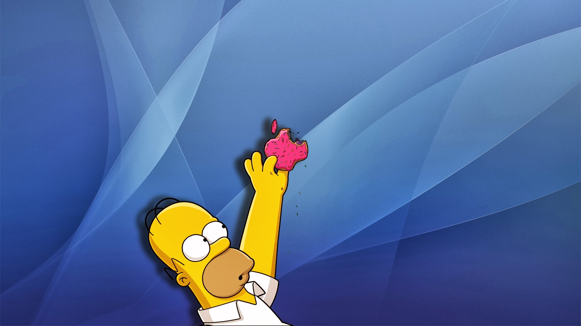 Simpsons Apple Mac Full HD Desktop Wallpaper 1080p