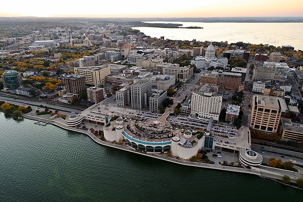 Aerial Photo Of Downtown Madison Uw Library