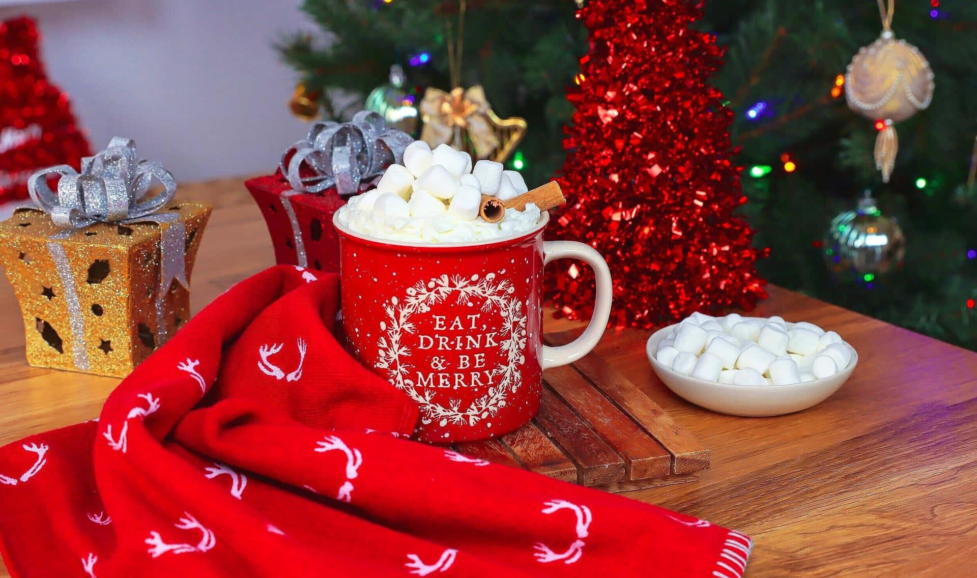 Delicious Hot Chocolate With Marshmallows Wallpaper