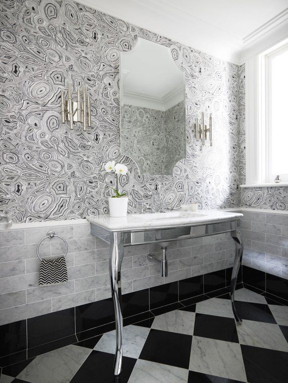 Malachite Wallpaper In White And Black By Fornasetti For Cole Son