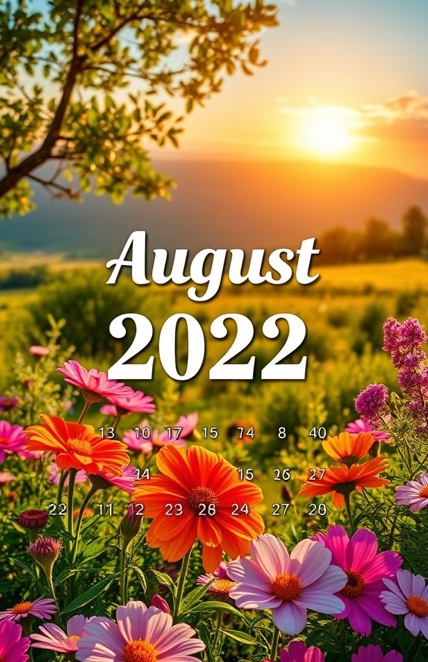 August Calendar Wallpaper