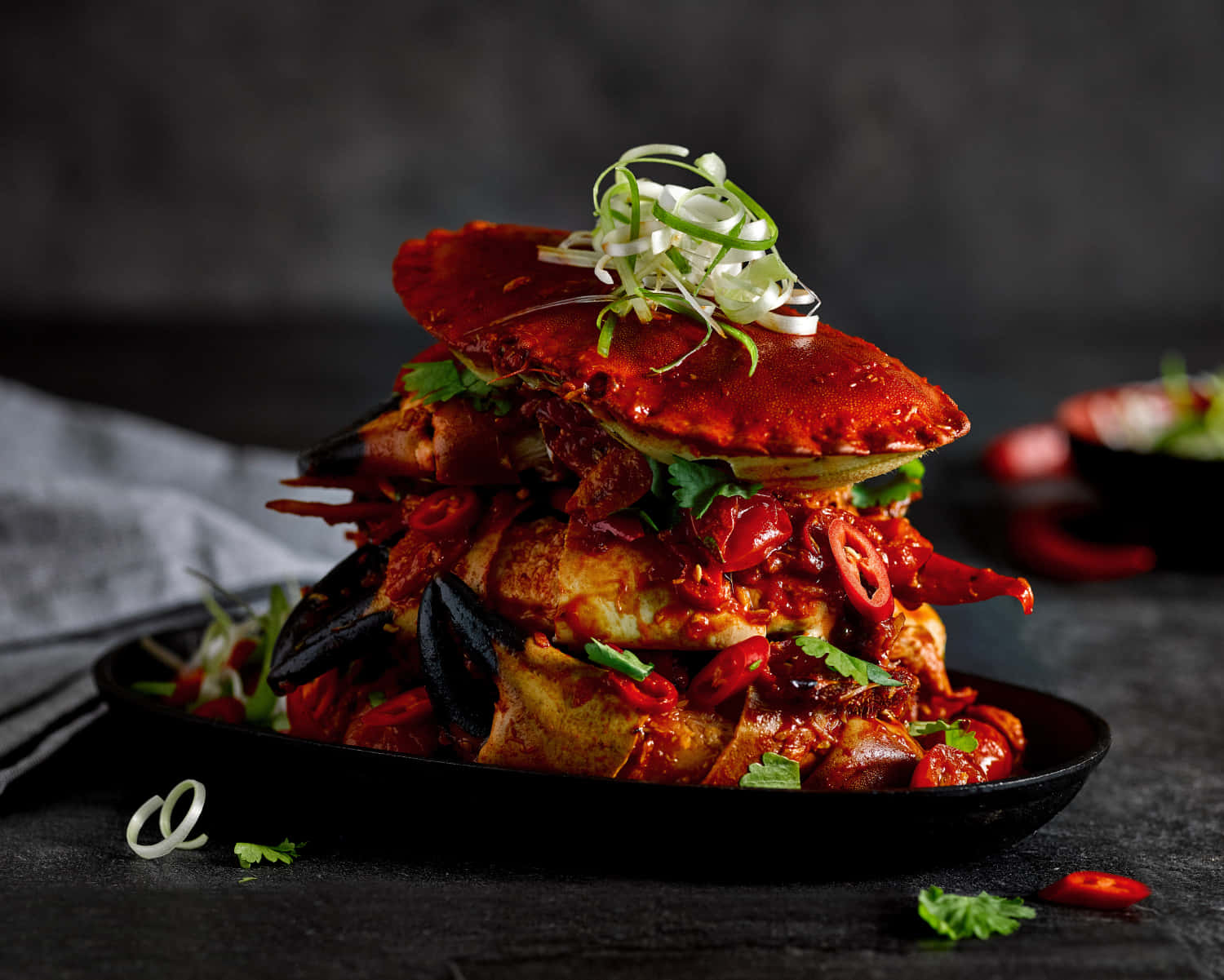 Chilli Crab Slices Food Photography Wallpaper