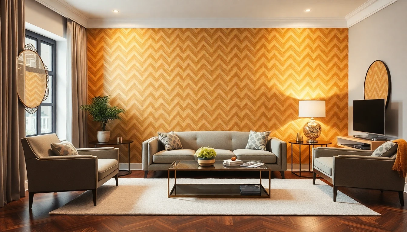 Gold Chevron Wallpaper