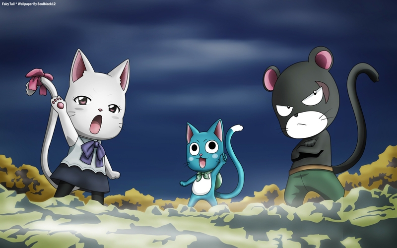 Cats Fairy Tail Anime Happy Dragneel Tails Wallpaper