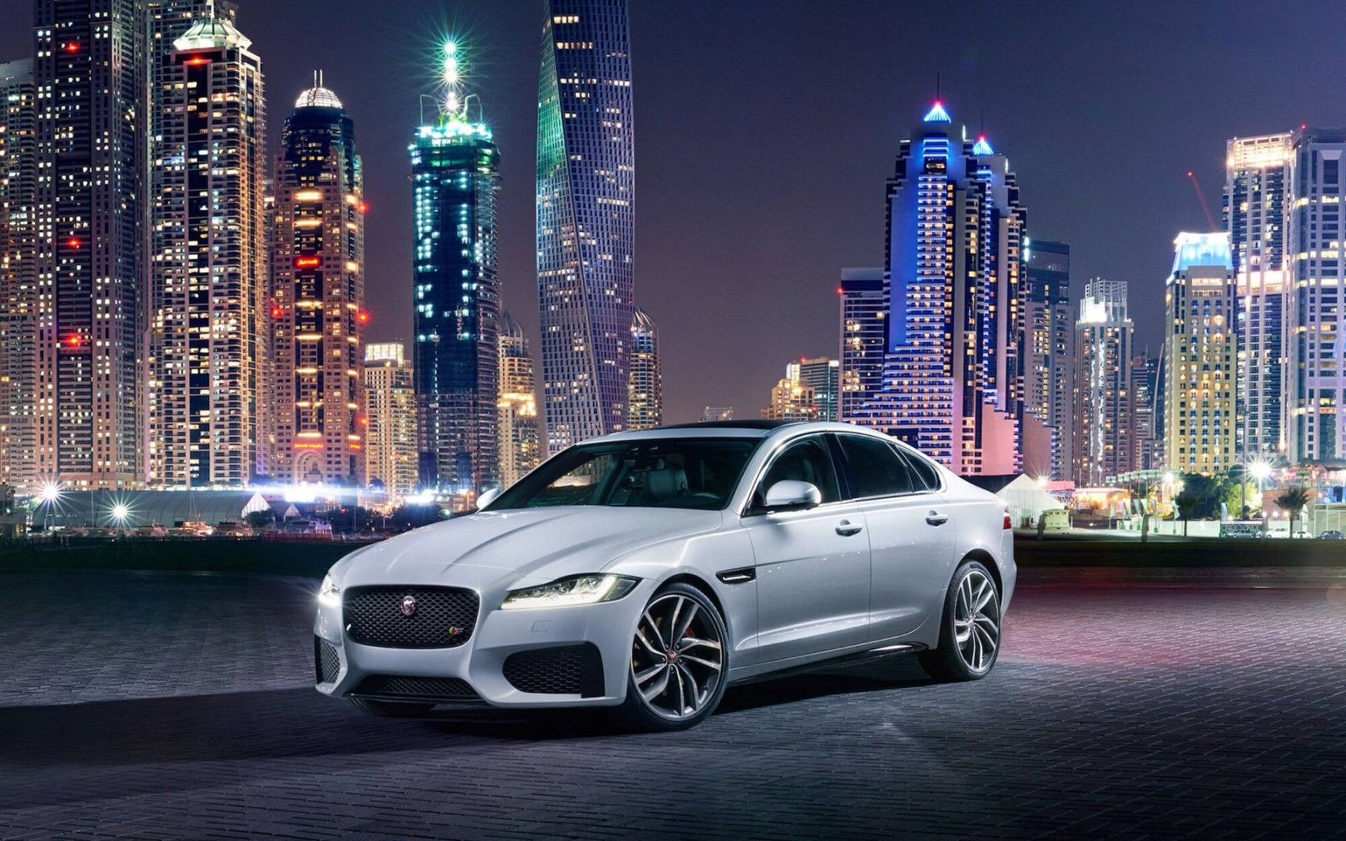 Driving The Skies With A Stylish Jaguar Wallpaper