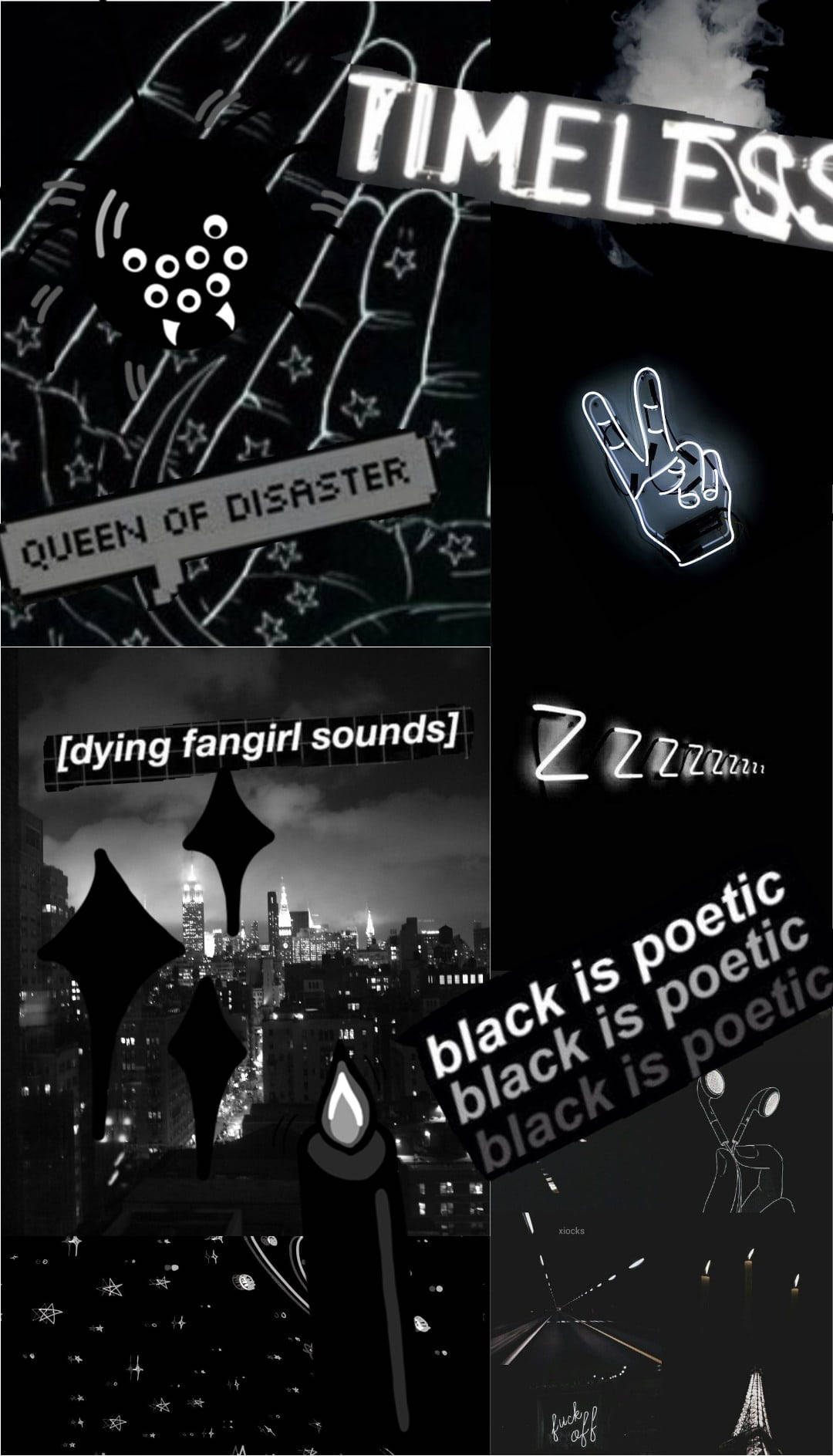 Aesthetic Black Picture Dark Girly Wallpaper