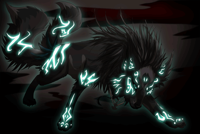 Epic Tribal Glowing Wolf Adoptable Auction By Taraviadopts On