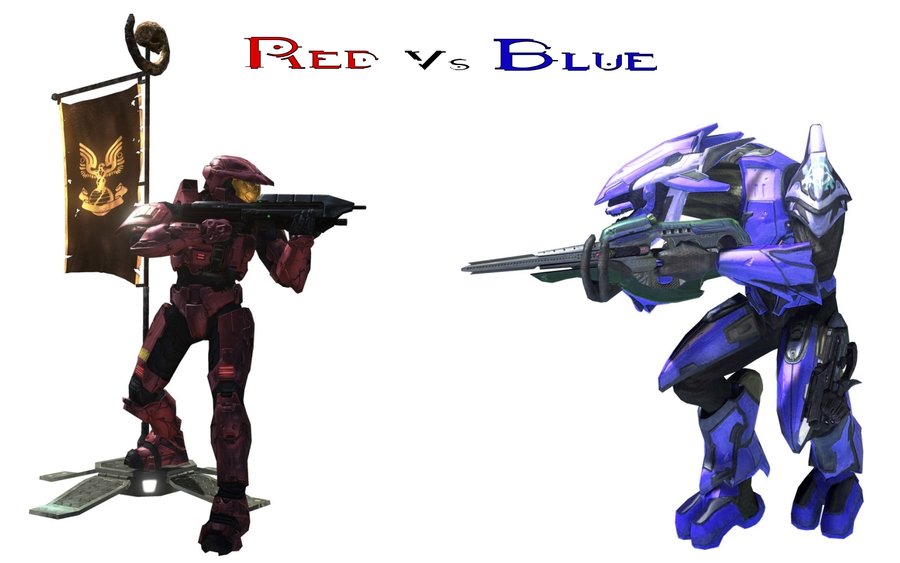 Halo Red Vs Blue Wallpaper By Mad Dragon249