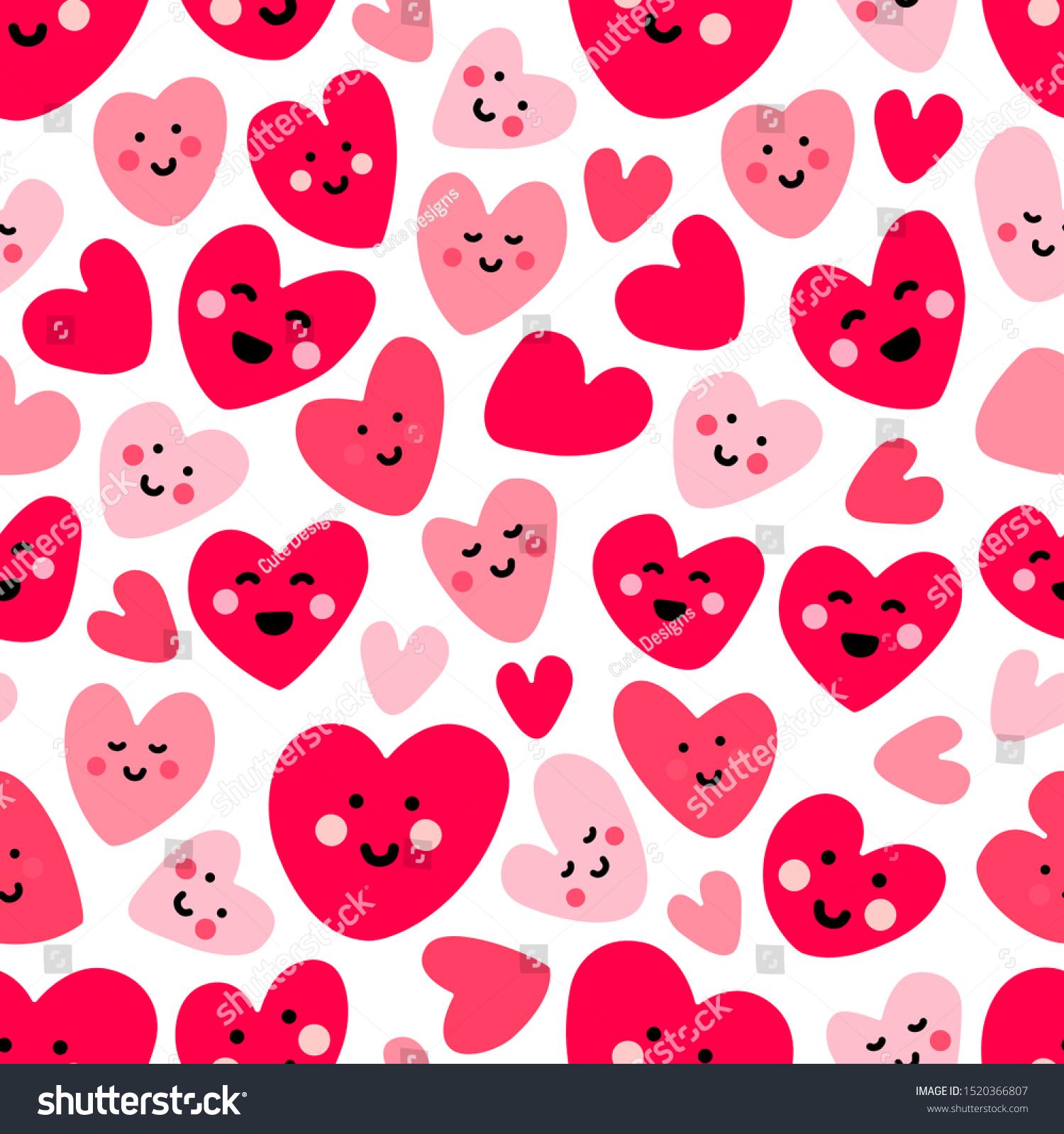 Cute Childish Bright Eye Catching Valentines Stock Vector Royalty
