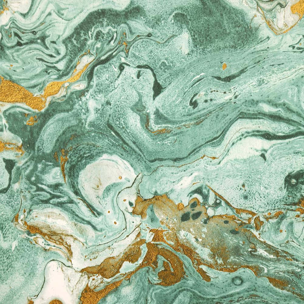 This Photo Highlights A Beautiful Mint Green Marble Surface Wallpaper