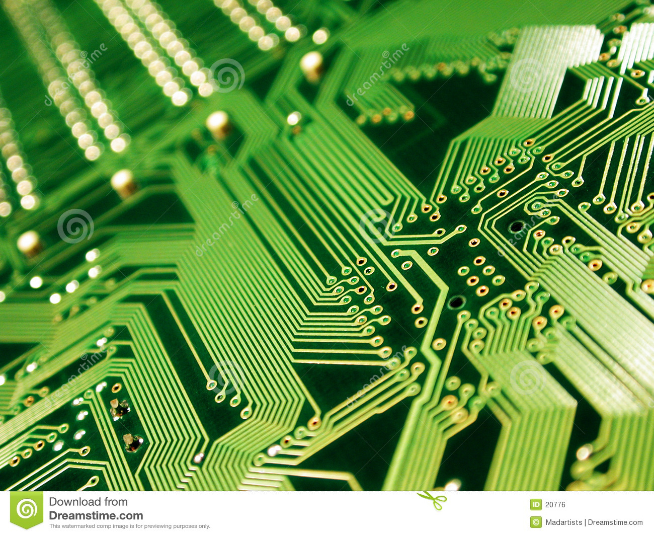 Green Motherboard Background